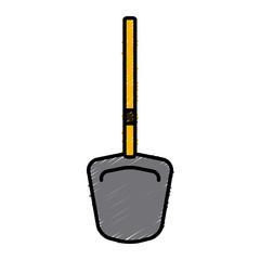 Shovel construction tool icon vector illustration graphic design