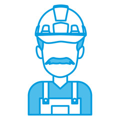 Construction worker cartoon icon vector illustration graphic design