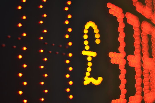 currency exchange rate on digital LED display board