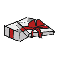 gift box icon over white background vector illustratio