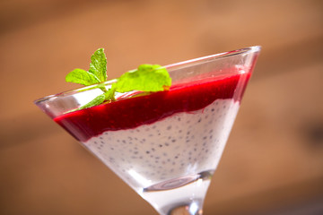dessert with chia seeds