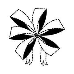 decorative bow icon over white background vector illustration