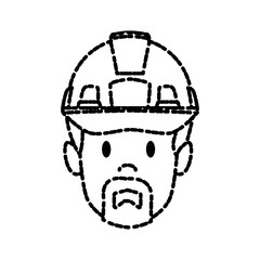 Construction worker cartoon icon vector illustration graphic design