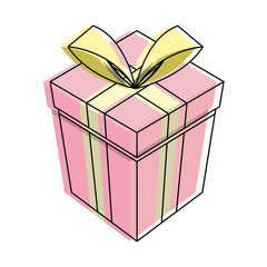 gift box icon over white background vector illustratio