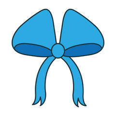 decorative bow icon over white background vector illustration