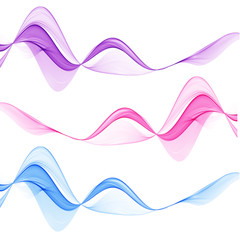 Set of abstract multicolored lines