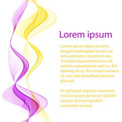 Abstract background with yellow and purple lines
