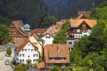 View of Triberg im Schwarzwald town - Germany, Baden-Wurttemberg