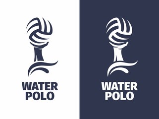 Modern vector professional sign logo water polo