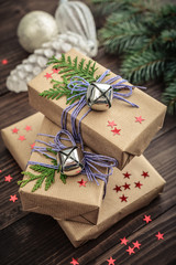 Pile of christmas gifts