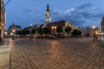 Main square in Swidnica, Poland