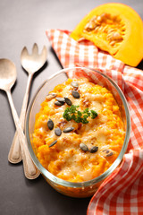 pumpkin gratin with cheese