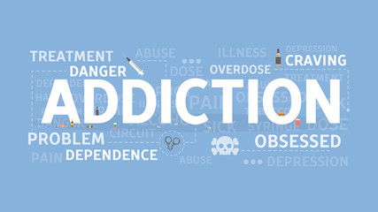 Addiction concept illustration.
