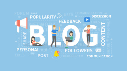 Blog concept illustration.