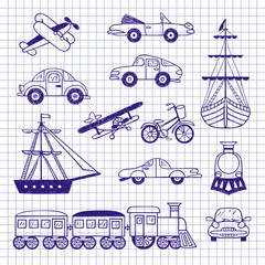 Set of vintage transport