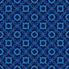 Portuguese tiles, Quatrefoil  seamless pattern. Vector illustration.