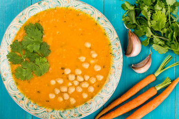 Bowl of Carrot and Coriander Soup