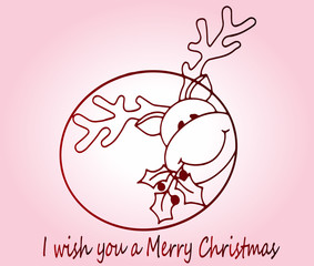 I wish you a Merry Christmas - a cute Christmas deer