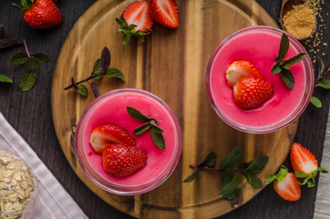 Strawberries puddink photo
