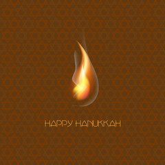 Happy Hanukkah. Jewish holiday Hanukkah greeting card.