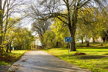 play street in autumn