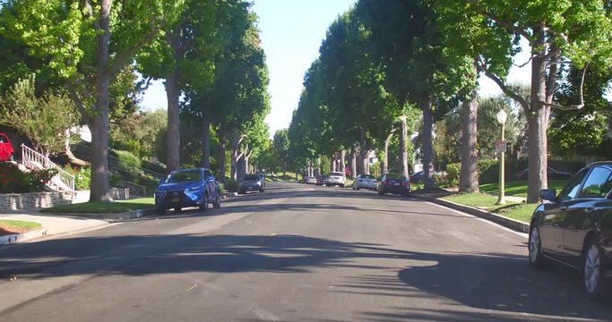 driving in the suburbs of Beverly Hills
