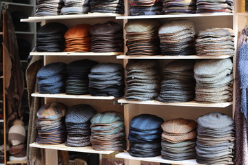 Tidy display of flat caps