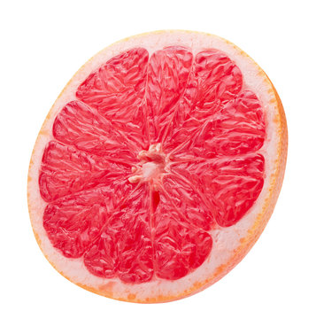 grapefruit slice isolated on a white background