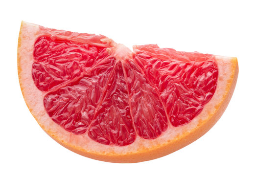 grapefruit slice isolated on a white background
