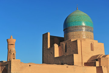 Bukhara: Kalyan mosque and minaret on sunset