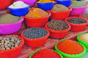 Spices on the flea market