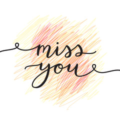 miss you lettering