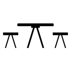 Table and chairs icon.