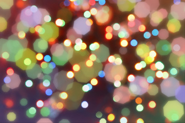 christmas card, pattern: defocused blurred abstract christmas lights background, colorful bokeh, illumination decoration