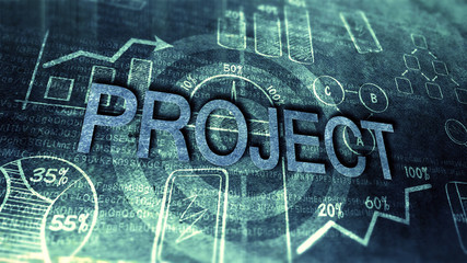 Fototapeta premium Blueprint targeting development project as business concept.