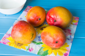 mango fruits of the blue table