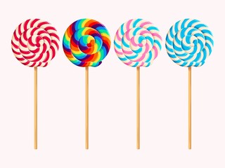 Set of lollipops - obrazy, fototapety, plakaty