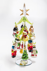 A glass sculpture, depicting Christmas tree.