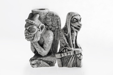 A gargoyle sculpture