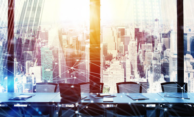 Business office with network effect