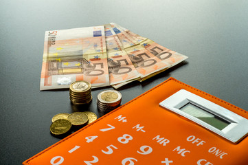 geld mit taschenrechner