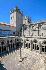 View of Porto and Douro river from Dom Luis I Bridge.