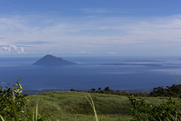 Coastline in front of Manado with islands