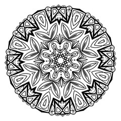 Flower Mandala. Vintage decorative elements.