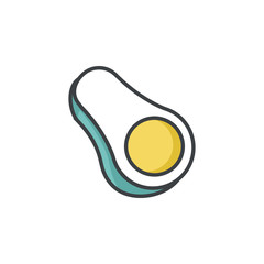 Avocado vegan isolated icon vector illustration graphic design