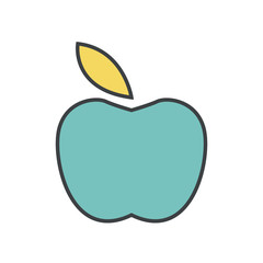 Delicious apple fruit icon vector illustration graphic design
