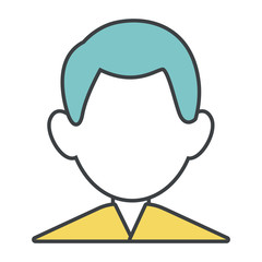 Man faceless avatar icon vector illustration graphic design
