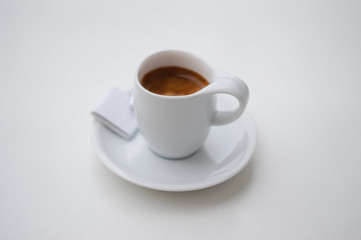 White coffee Cup on white background