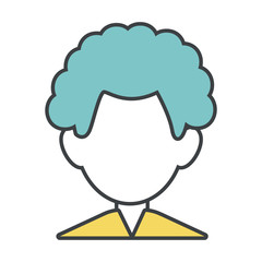 Man faceless avatar icon vector illustration graphic design
