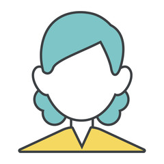 Woman faceless avatar icon vector illustration graphic design